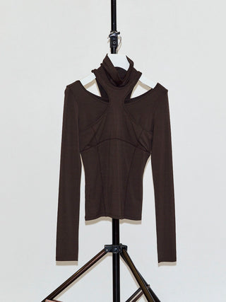 HIGH NECK CUTTING DETAIL TOP