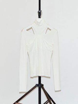 HIGH NECK CUTTING DETAIL TOP