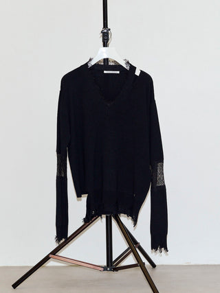 LACE CRASH OVER KNIT