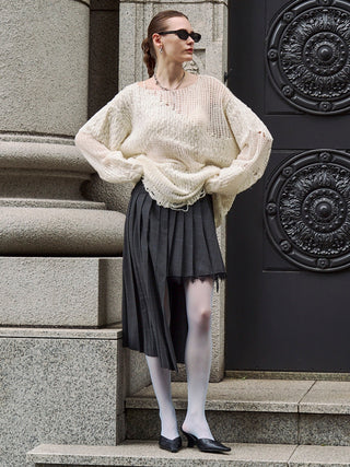 BOUCLE MOHAIR CRASH KNIT