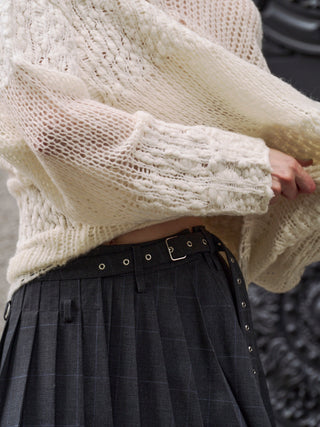 BOUCLE MOHAIR CRASH KNIT