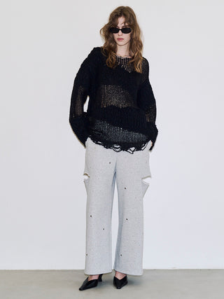 BOUCLE MOHAIR CRASH KNIT