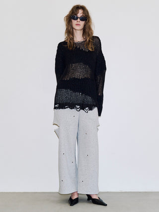BOUCLE MOHAIR CRASH KNIT