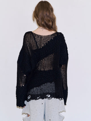 BOUCLE MOHAIR CRASH KNIT