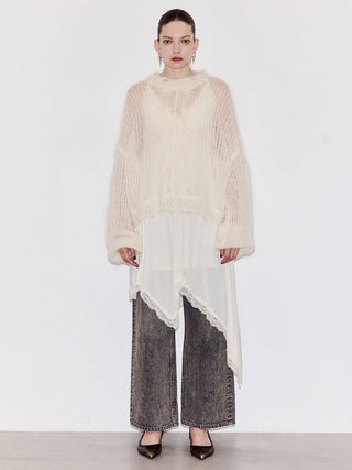 INEGAL LACE VELOR CAMIDRESS