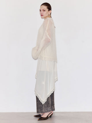 TEXTURED MOHAIR OVER KNIT