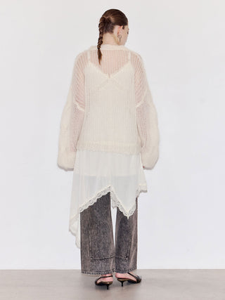 INEGAL LACE VELOR CAMIDRESS