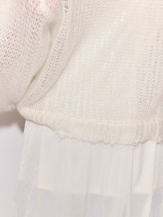 TEXTURED MOHAIR OVER KNIT