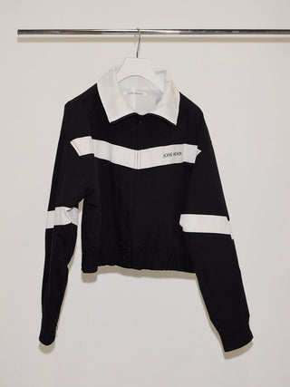 CROPPED BI COLOR TRACK JACKET