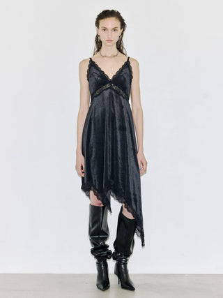 INEGAL LACE VELOR CAMIDRESS
