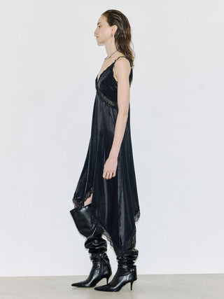 INEGAL LACE VELOR CAMIDRESS