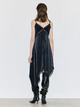 INEGAL LACE VELOR CAMIDRESS