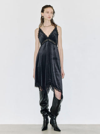 INEGAL LACE VELOR CAMIDRESS