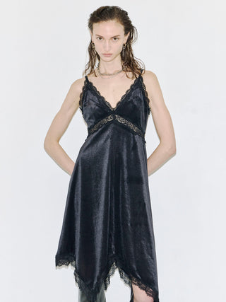 INEGAL LACE VELOR CAMIDRESS