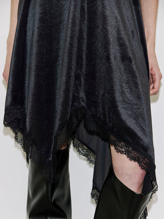 INEGAL LACE VELOR CAMIDRESS