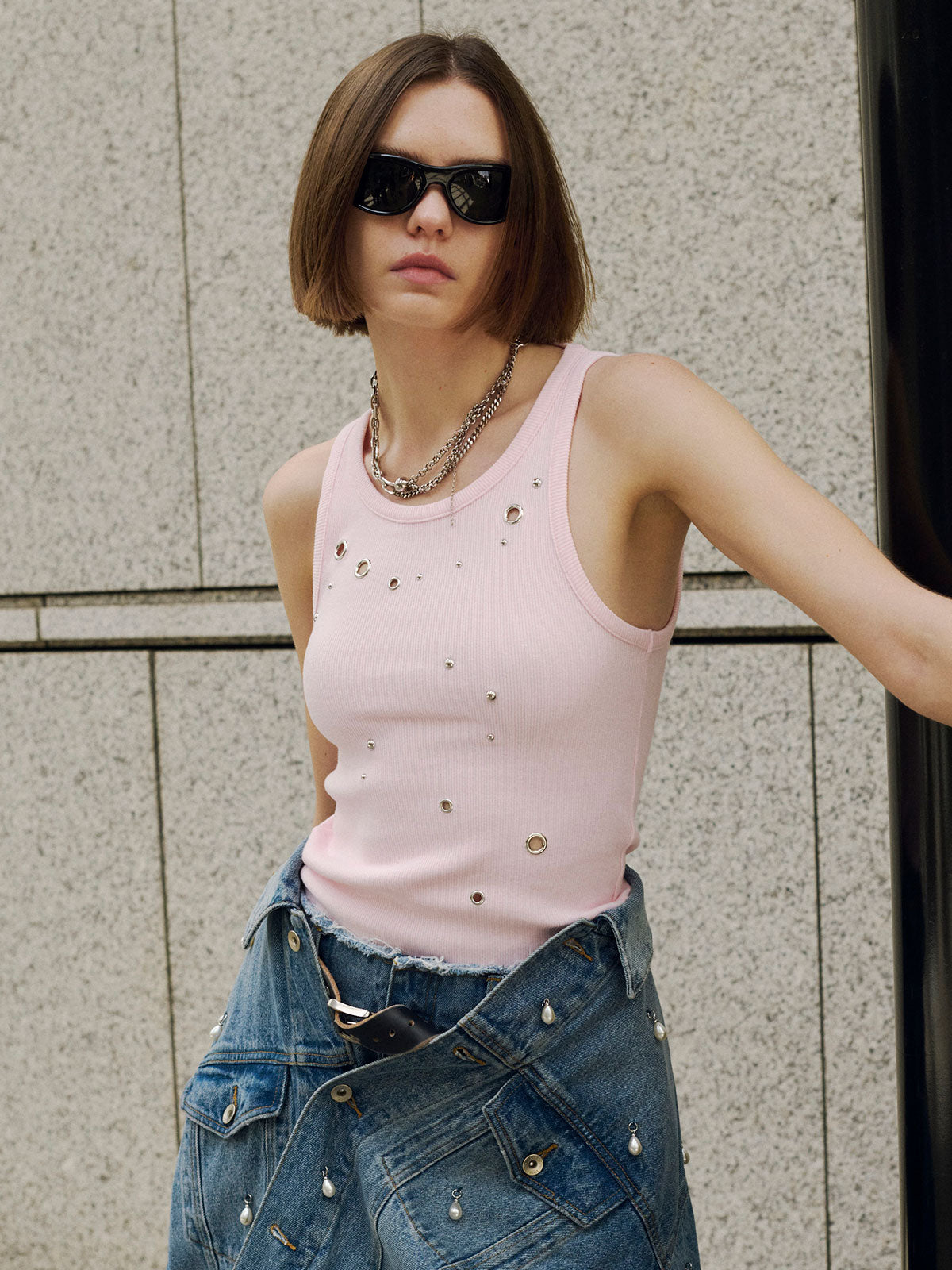 EYELET TANK TOP – JOSEMOON