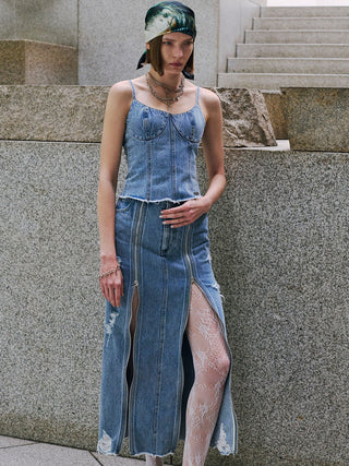 DENIM BUSTIER