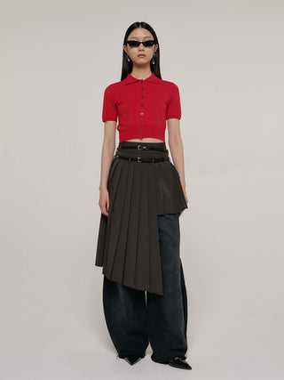 SCREW PLEATS SKIRT