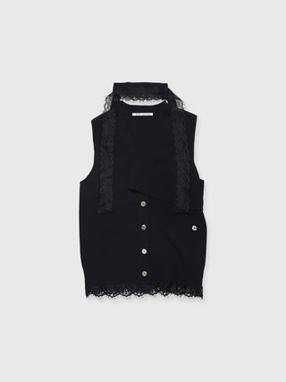 NECK LACE SLEEVELESS KNIT