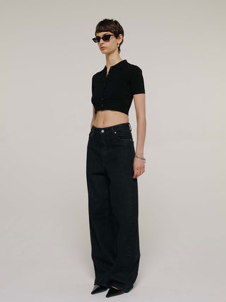 OVAL DENIM PANTS