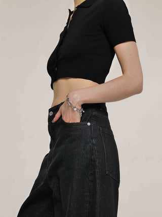 OVAL DENIM PANTS