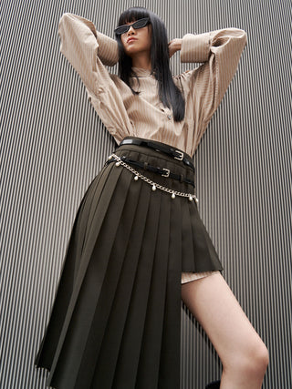SCREW PLEATS SKIRT