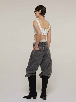 OVAL DENIM PANTS