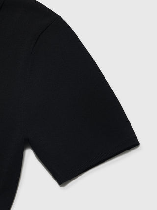 CROP POLO KNIT CARDIGAN