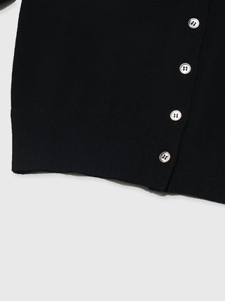 CROP POLO KNIT CARDIGAN