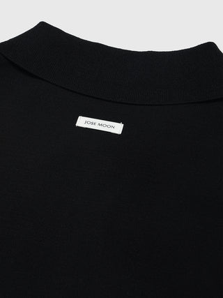 CROP POLO KNIT CARDIGAN