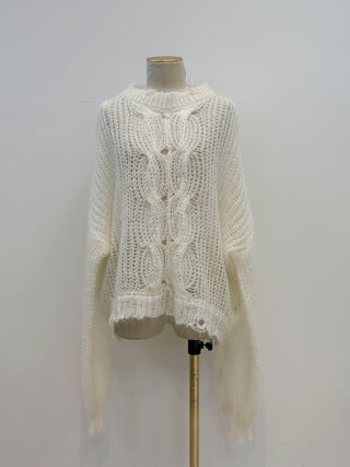 TEXTURED MOHAIR OVER KNIT