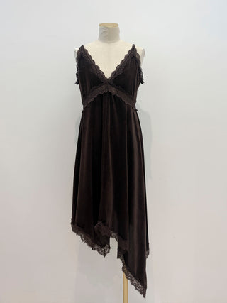 INEGAL LACE VELOR CAMIDRESS