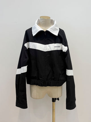 CROPPED BI COLOR TRACK JACKET