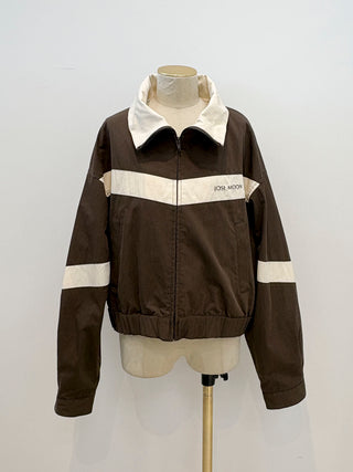 CROPPED BI COLOR TRACK JACKET