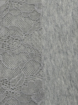 LACE EMBROIDERY SWEATER PANTS