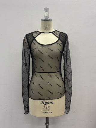 SHEER 2WAY MONOGRAM TOPS