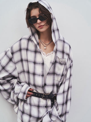 【1月上旬発送予定】HOODIE CHECK SHIRT