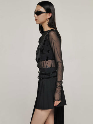 SCREW PLEATS SKIRT