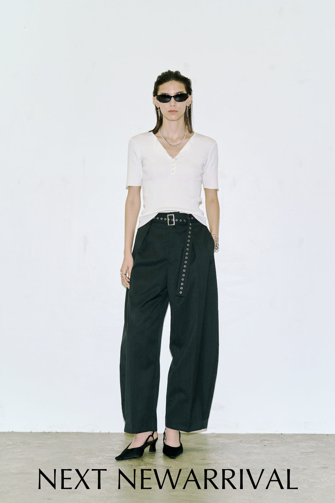 ○ josemoon JOSE MOON ダブル ZIP リブ ニット ホワイト josemoon_ New Arrivals Now Available #JOSEMOON