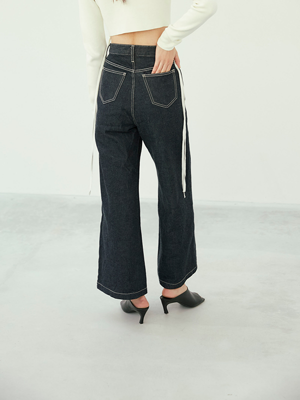 DENIM WIDE PANTS HIGH(34 INDIGO): BOTTOMSjosemoon