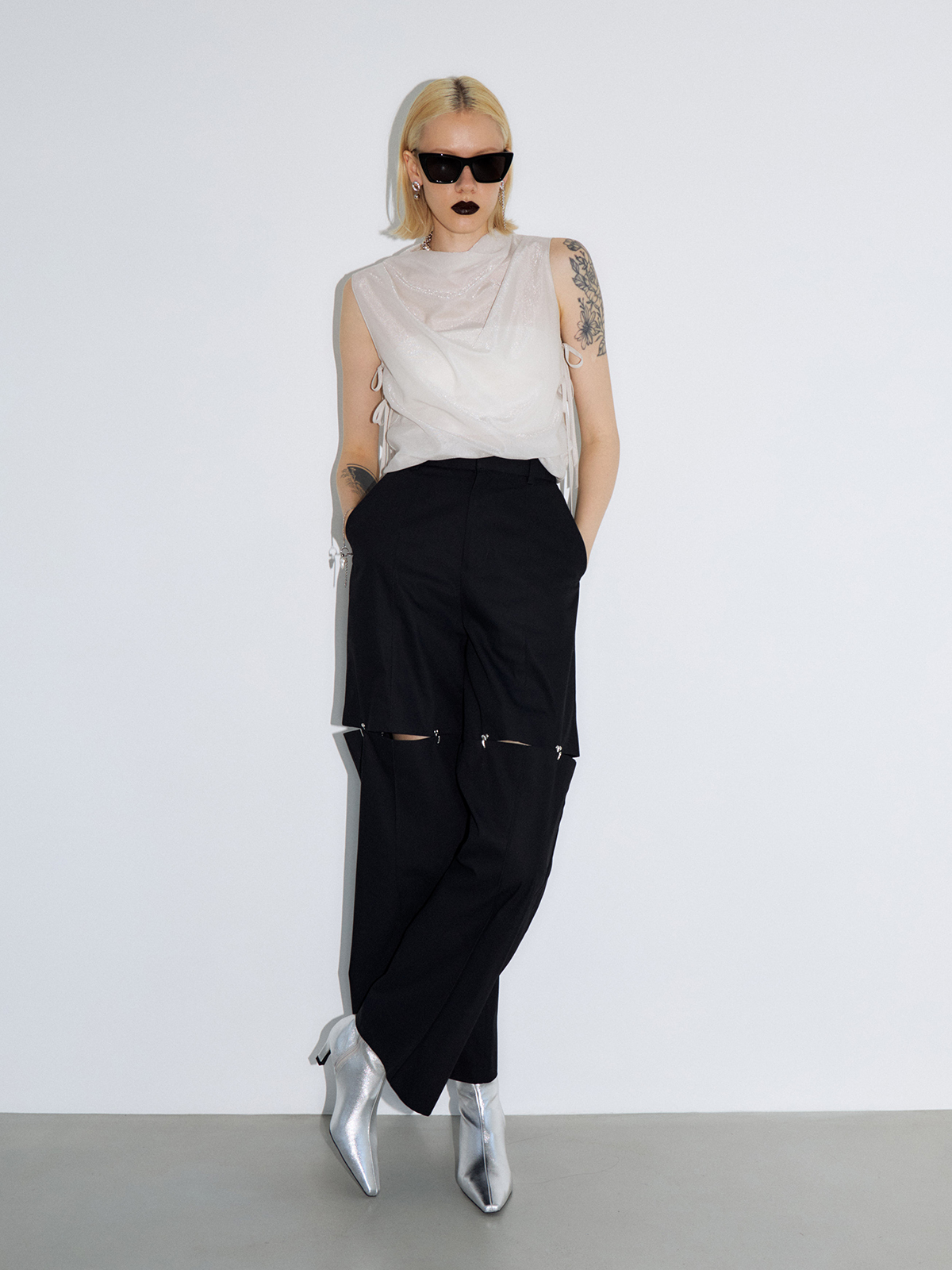 6,732円JOSEMOON HOOK SLIT PANTS