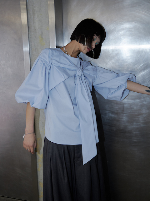 DECORATIVE RIBBON BLOUSE(F SAX): TOPSjosemoon