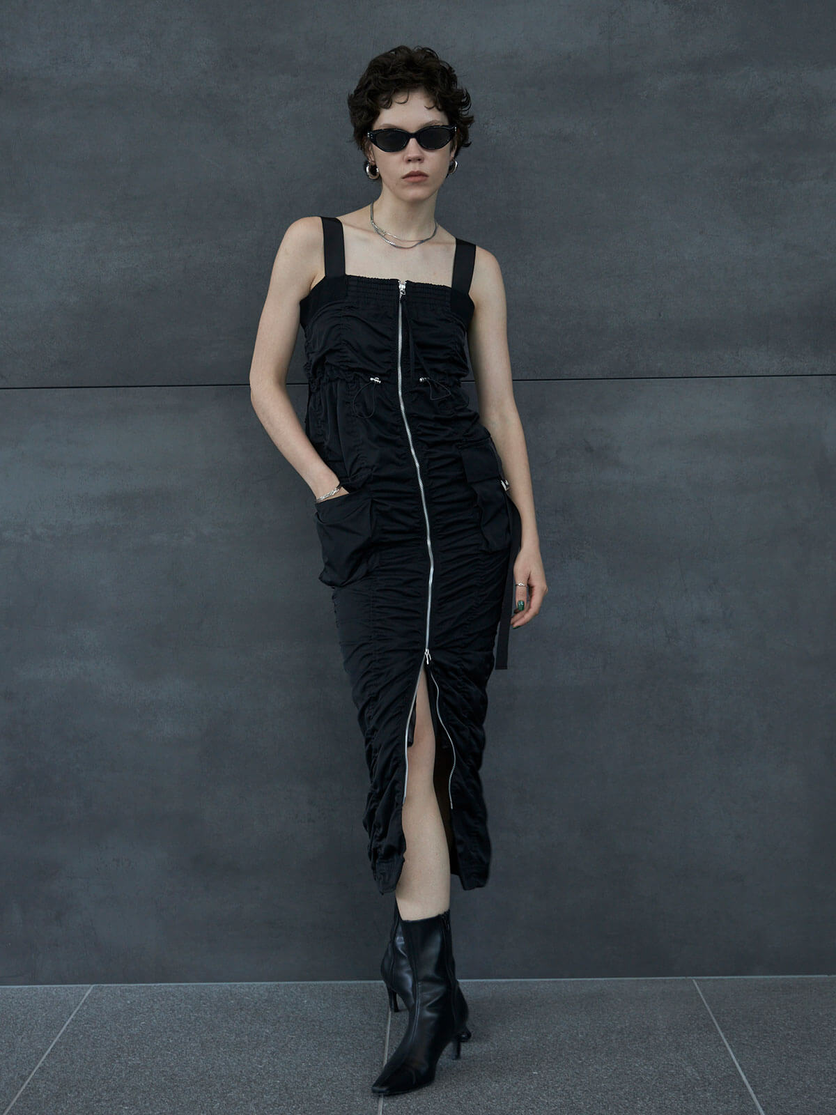 【日本製】 LIKE MA-1 DRESS(36 DRESSjosemoon WHITE): ワンピース