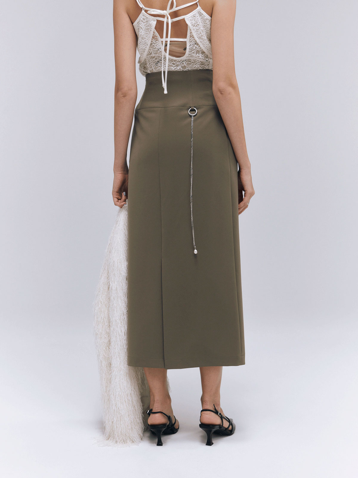 SKINNY LINE SKIRT(36 WHITE): BOTTOMSjosemoon