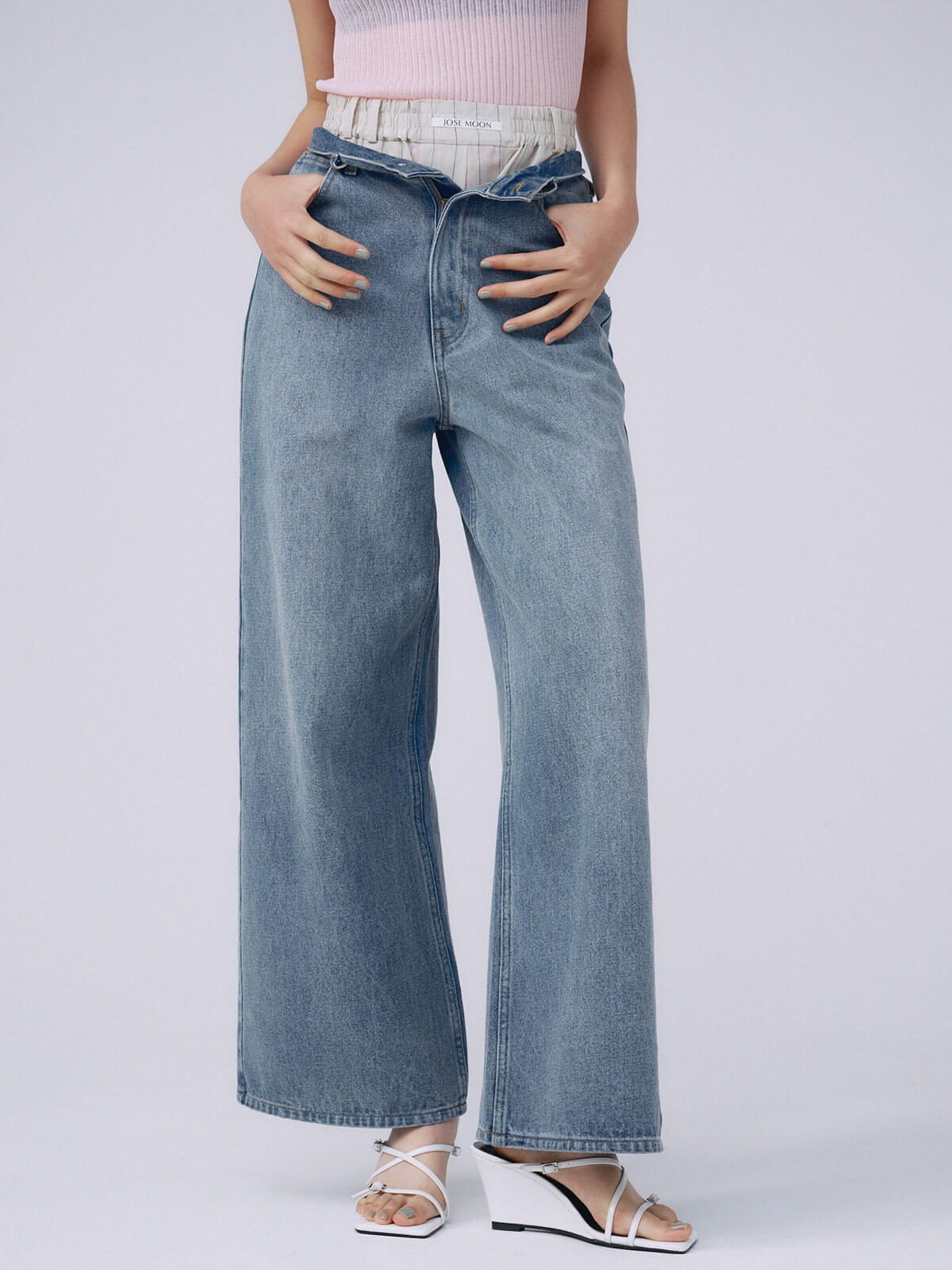 LOOSE FIT WIDEDENIM(34 WHITE): BOTTOMSjosemoon LOOSE FIT WIDEDENIM(34 WHITE): BOTTOMSjosemoon