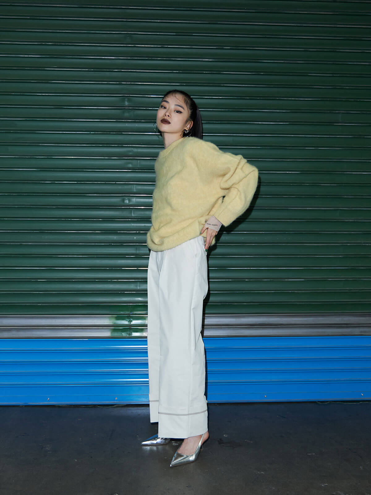 LINE HEM WIDELEG PANTS(36 IVORY): BOTTOMSjosemoon