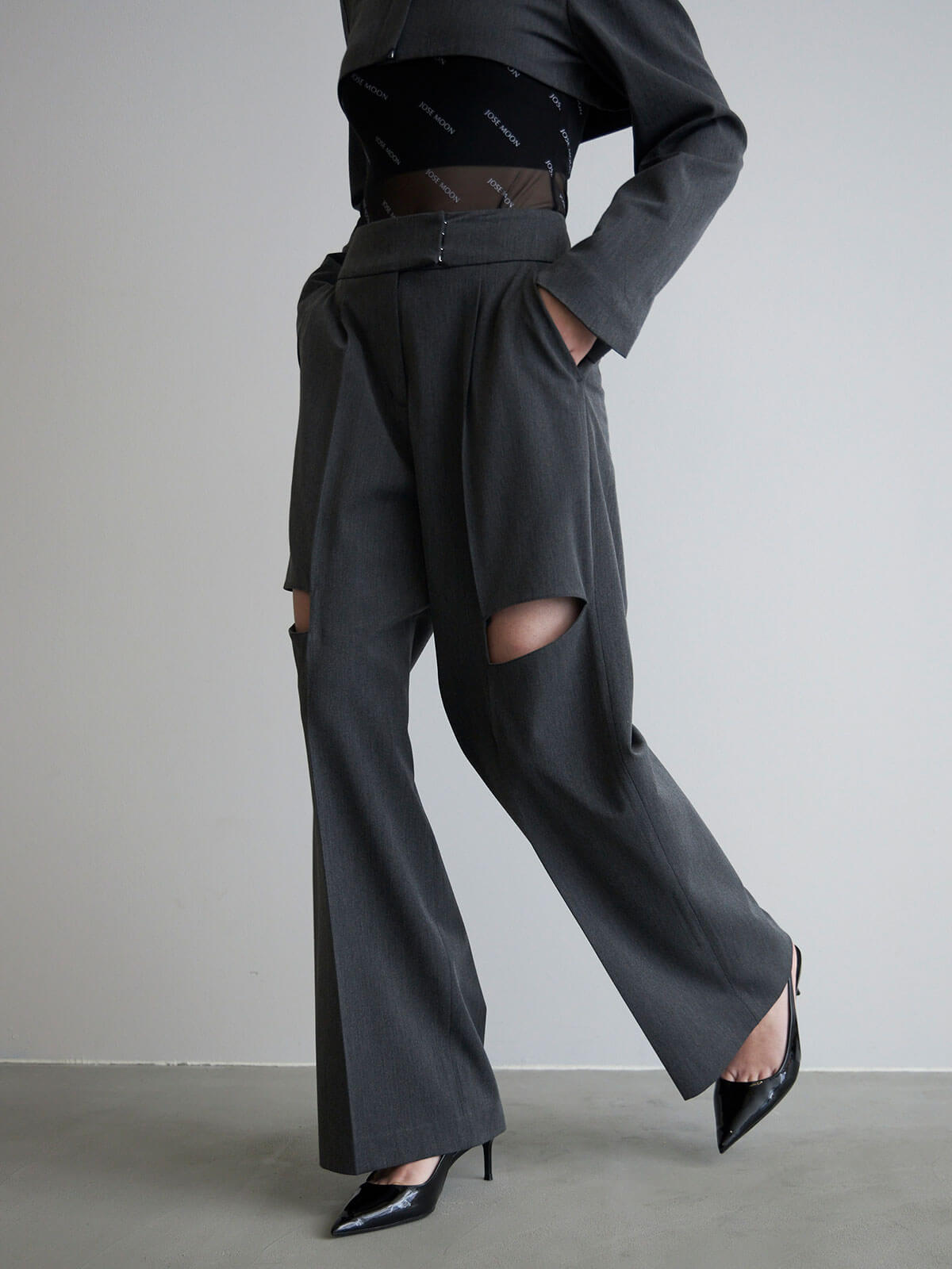 SLIT CUT PANTS