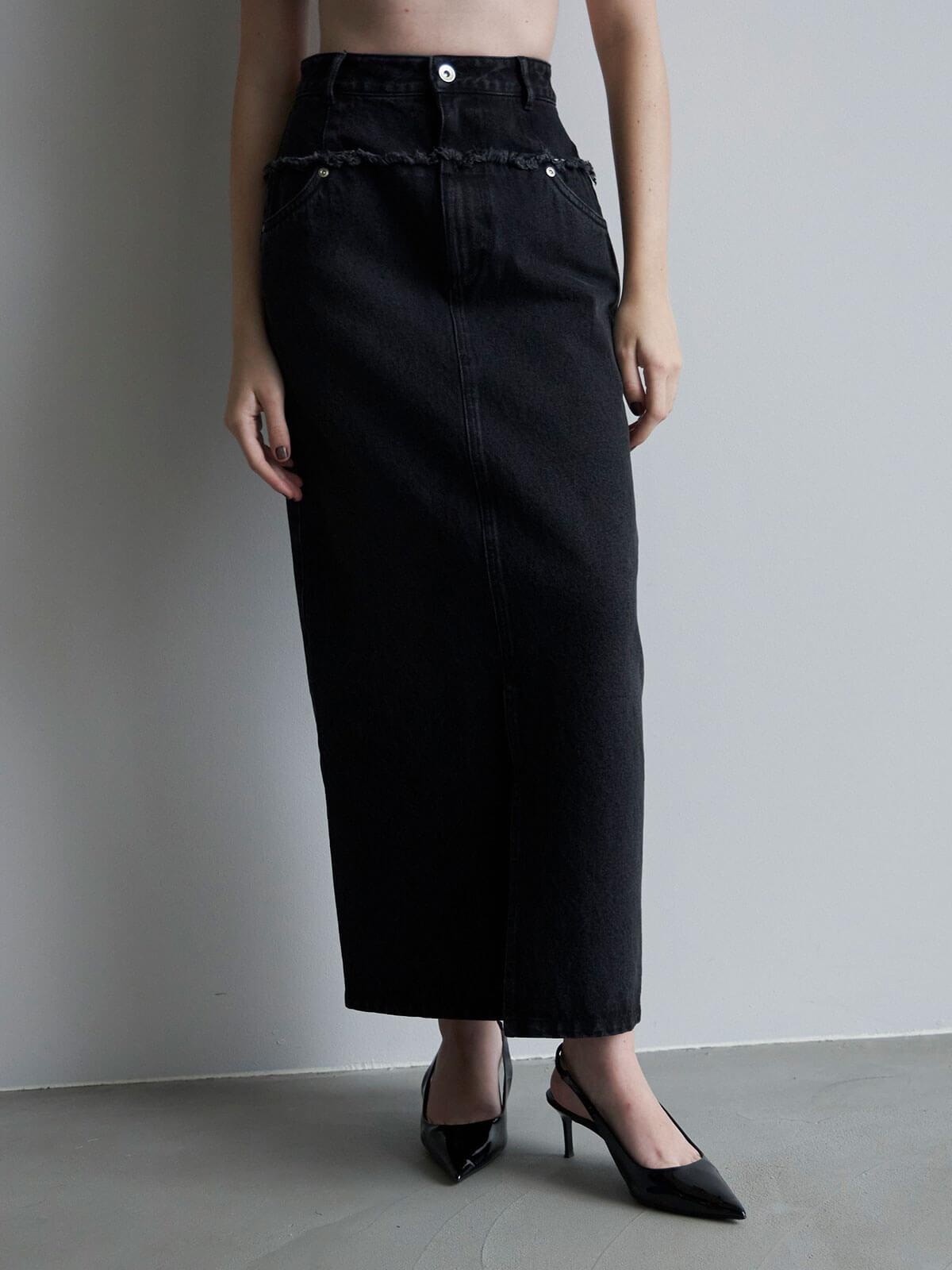 DENIM LONG SKIRT