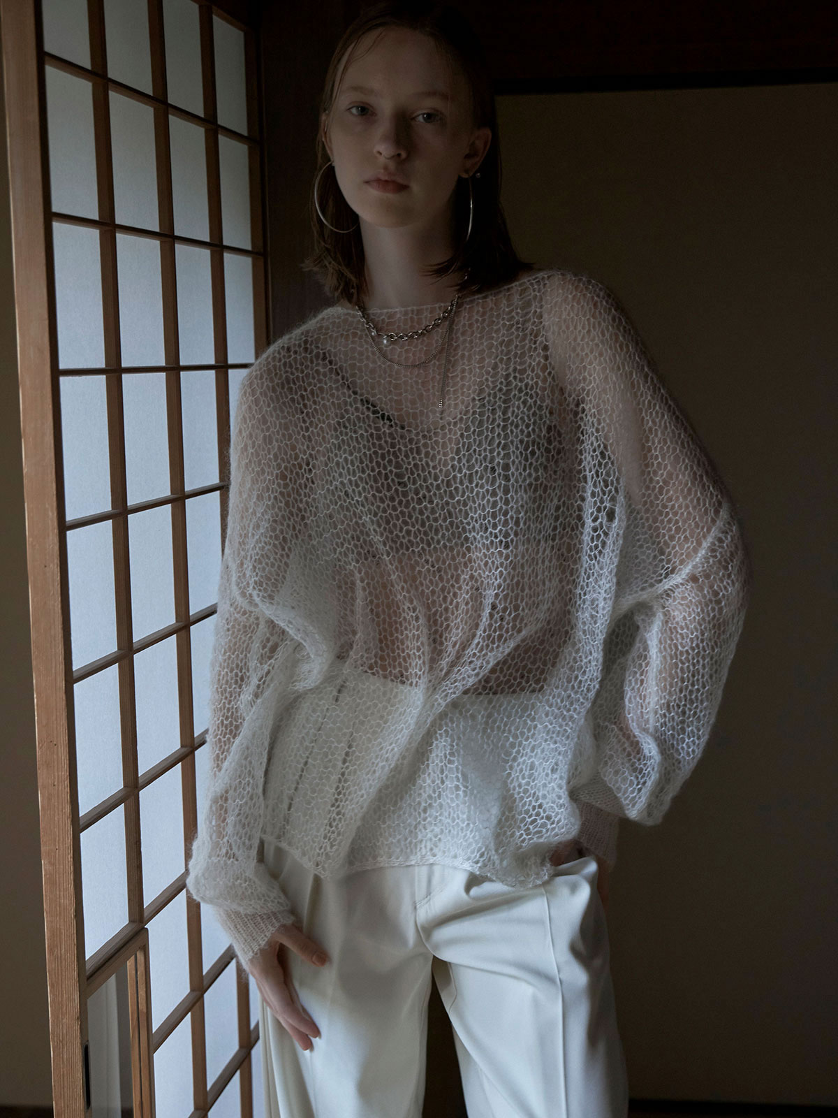 MOHAIR HOLEDROP KNIT