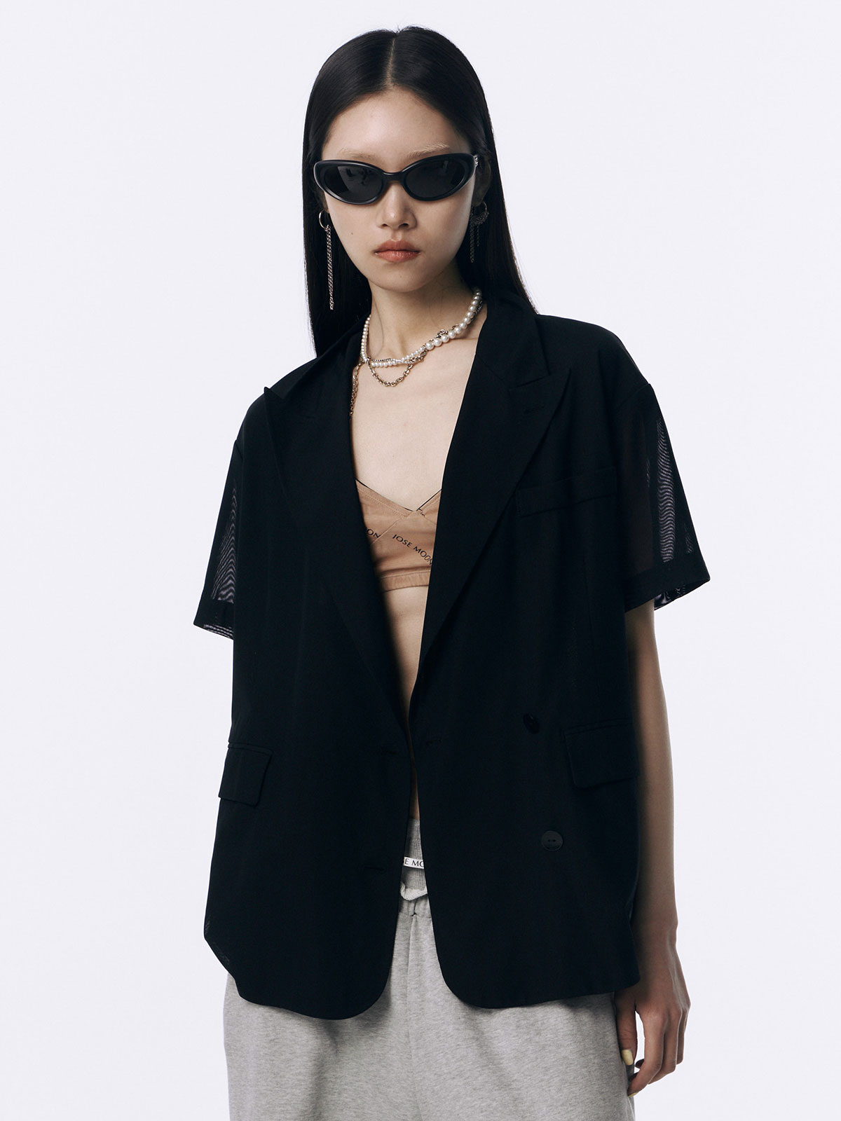 SHEER HALFSLEEVE JACKET